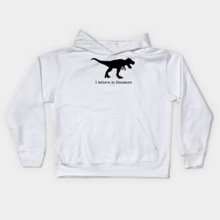 Belief in dinosaurs - science or imagination Kids Hoodie